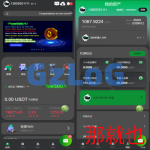 运营版量化机器人/虚拟币投资理财源码/PC落地页/前端vue