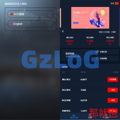 新版双语言汇汇通系统/代理后台/外汇虚拟币微盘/微交易系统